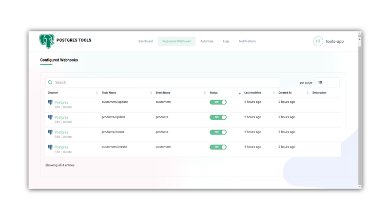 Postgres Tools Screenshot