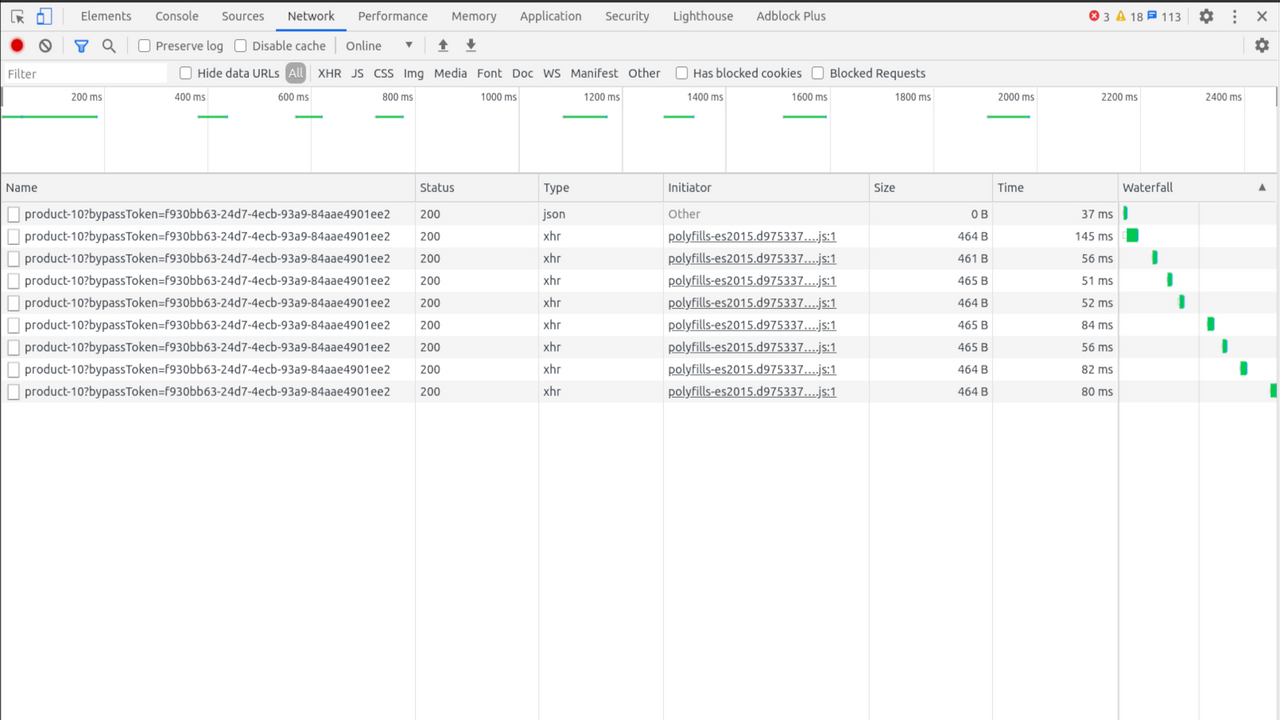 Anfragen dauern <100ms