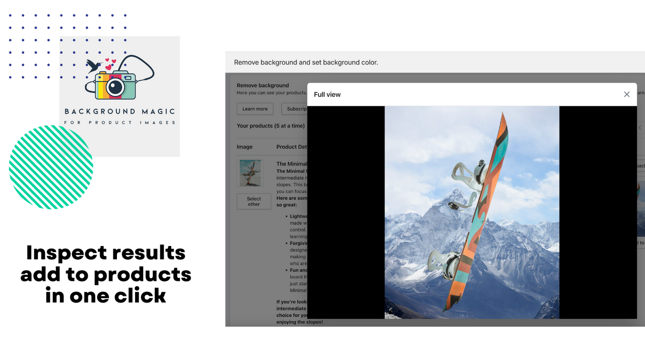 Inspect the result and add to product in one click