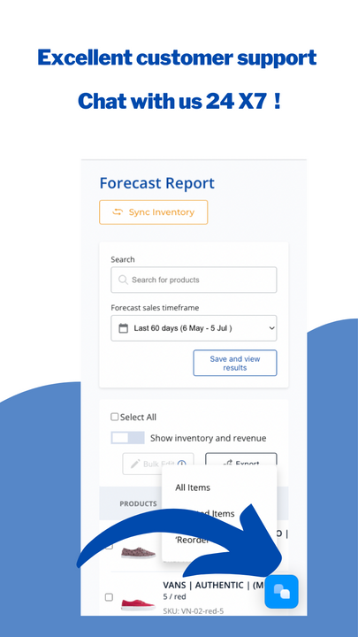 Inventory Forecasting hero- excellent customer support