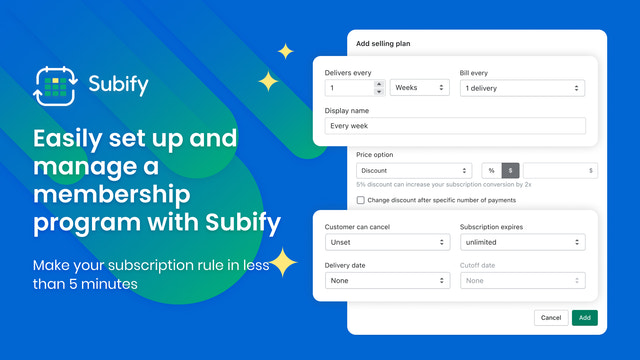 Subify subscriptions app