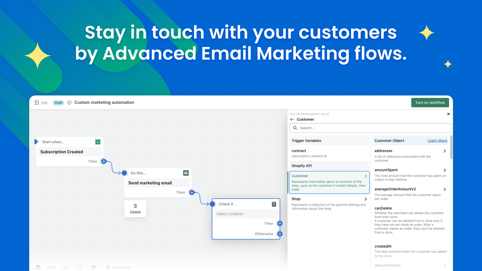 Advanced email marketing flows for customer retention