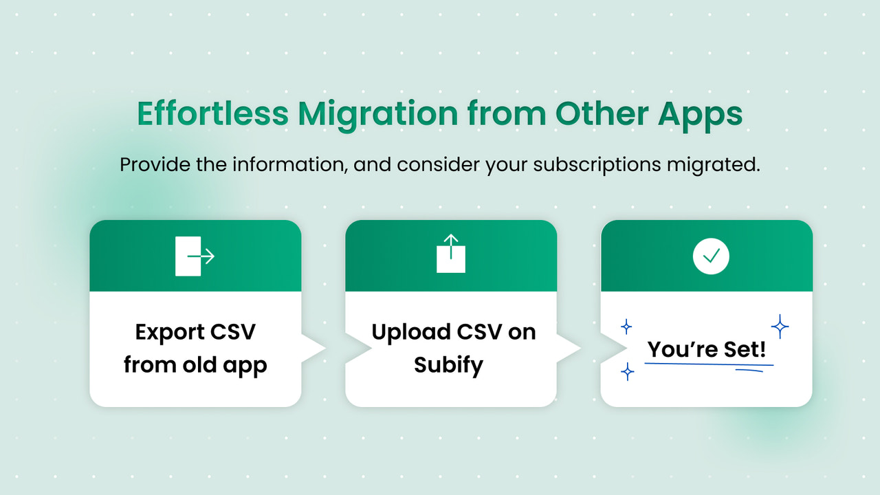 Subify Subscriptions App