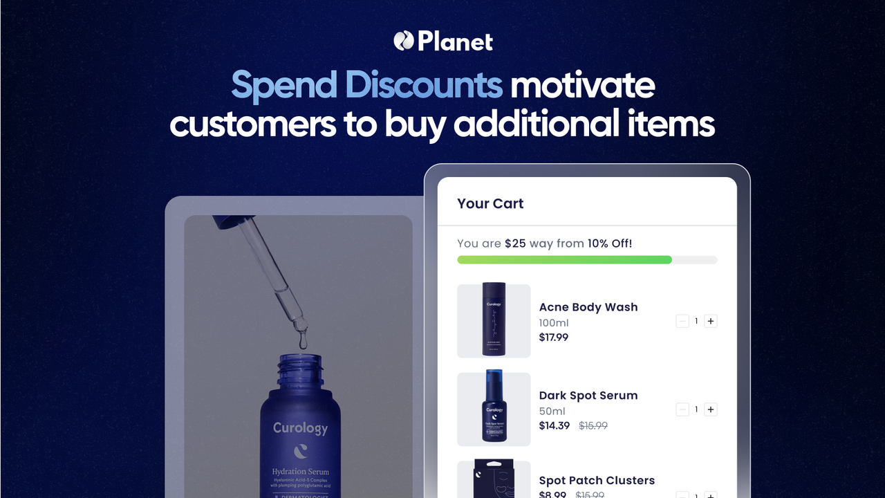 Spend Discounts motivate customers to buy additional items