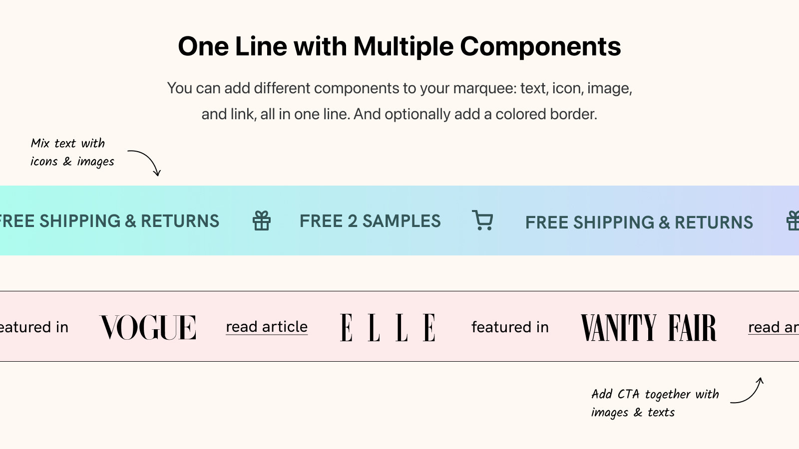 One Line with Multiple Components 