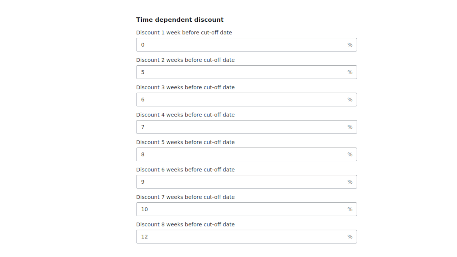 Configure discount steps