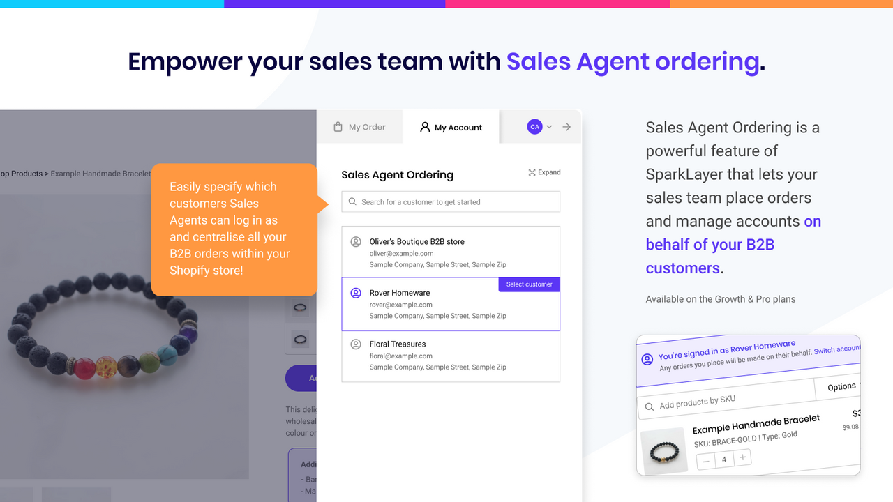 Empower your sales team with Sales Agent ordering