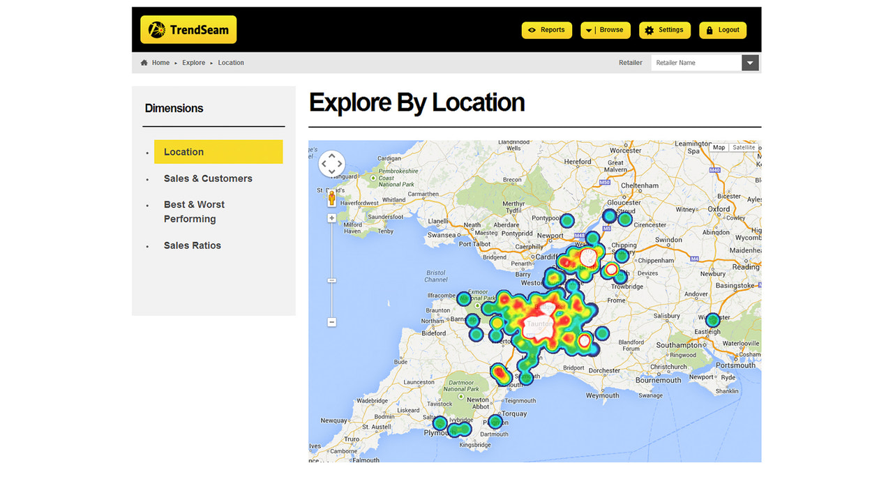 Mapa de calor de ventas de clientes