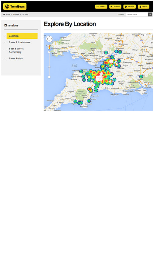 Mapa de calor das vendas dos clientes