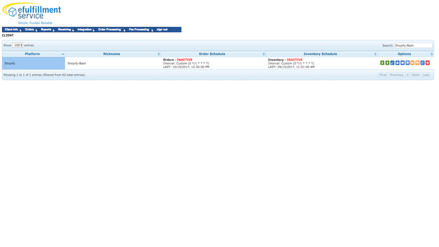 Hoved Integrations Skærm