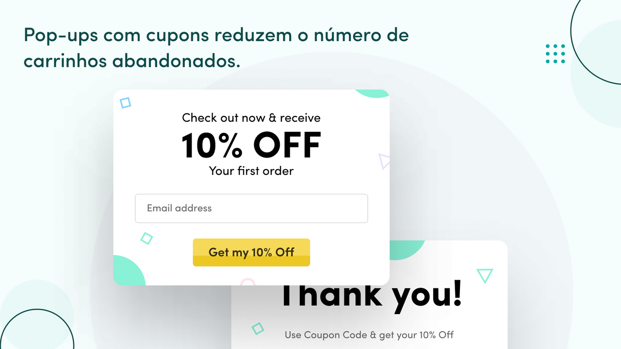 Os Popups c/ Cupões reduzem o seu ACR.