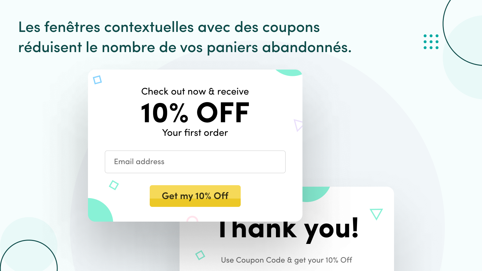 Les popups avec coupons réduisent votre ACR.