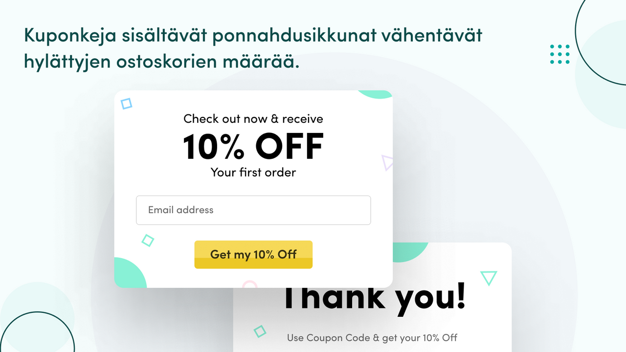 Popups w/ Coupons vähentää ACR:ääsi.