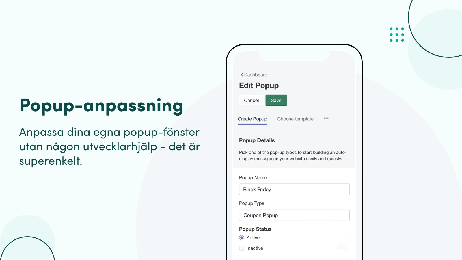 Popup-anpassning