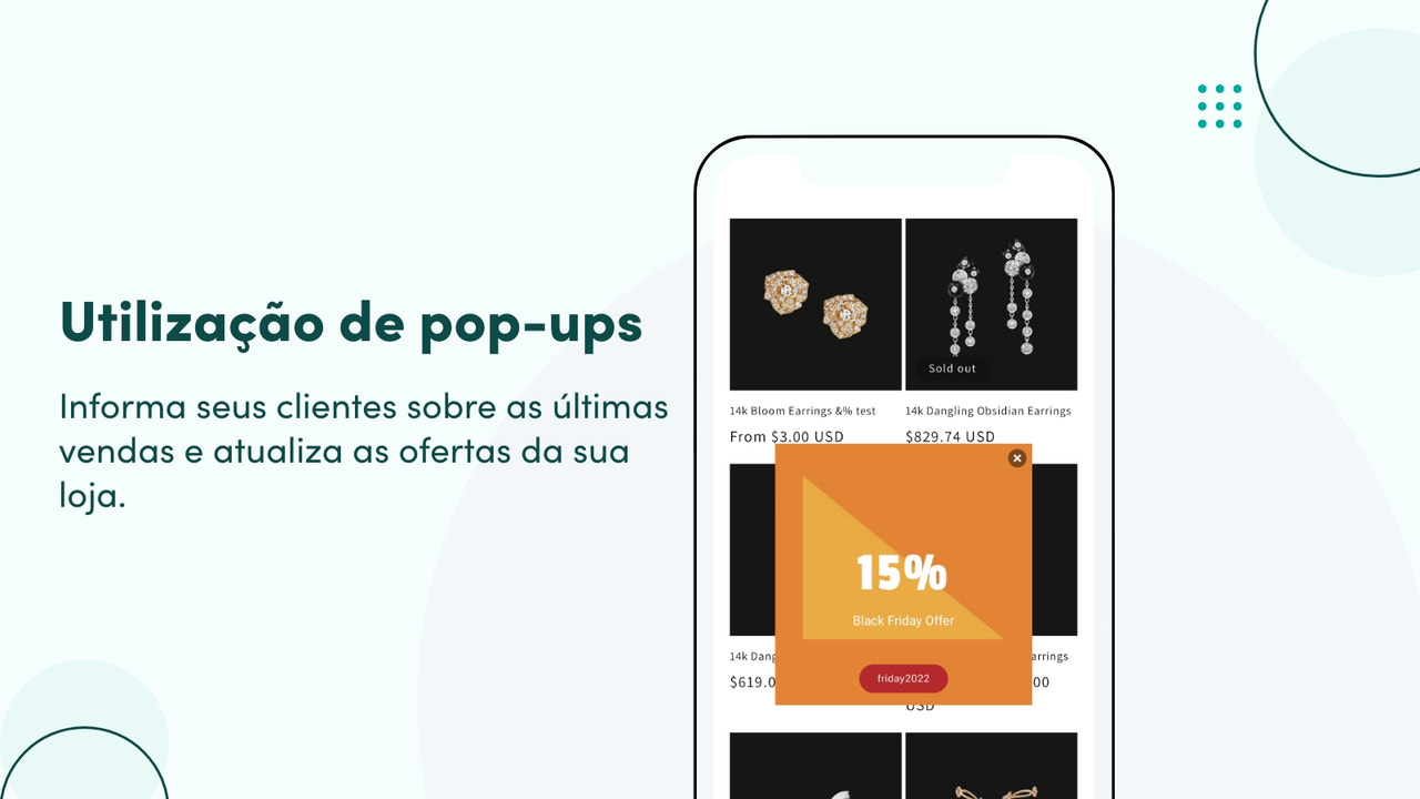 Utilização de pop-ups