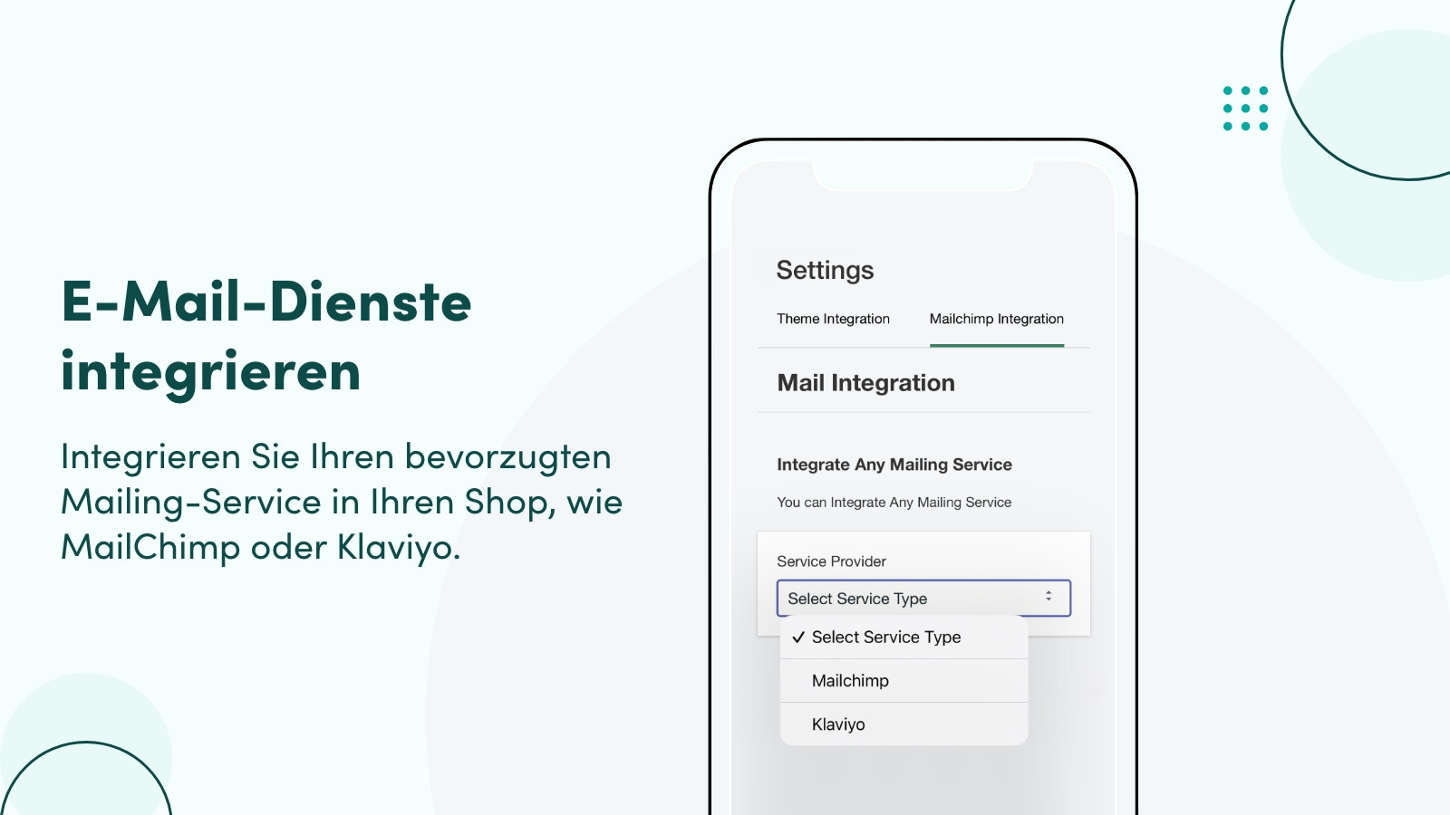 E-Mail-Dienste integrieren