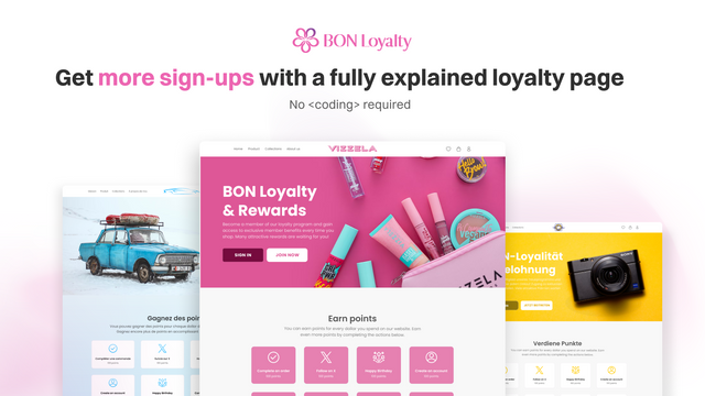 BON Loyalty: Wichtige Funktionen der Shopify-Loyalty-App