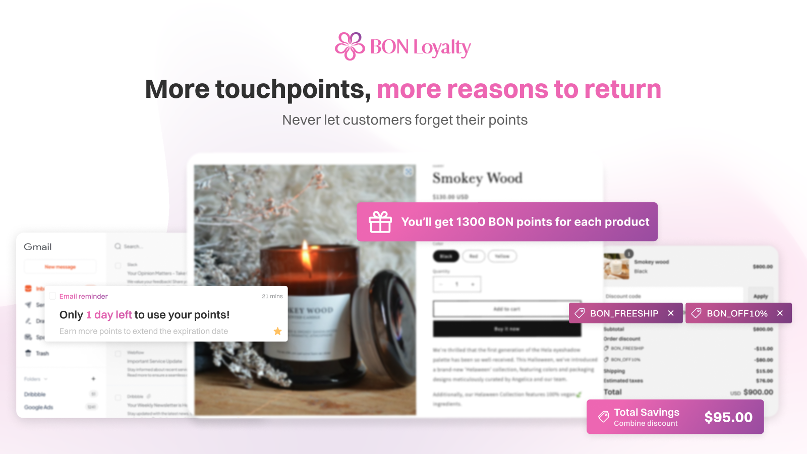 BON Loyalty: ganhe pontos e ações de resgate no app de fidelidade para Shopify