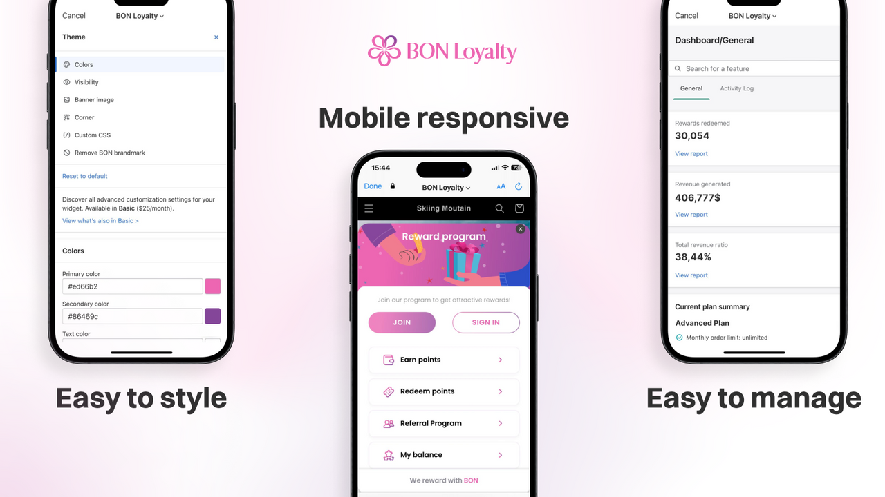 BON Loyalty biedt een mobiel-responsieve gebruikersinterface