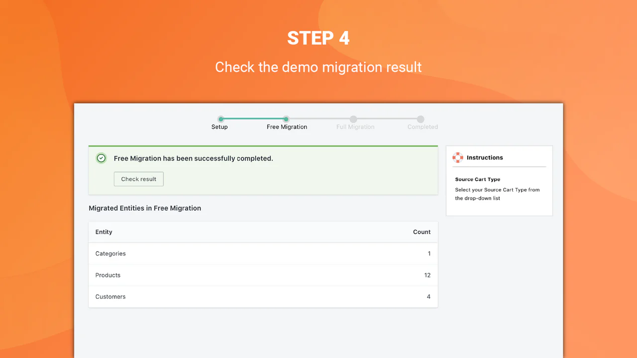 résultat de l'application de migration de boutique litextension, importation de produits