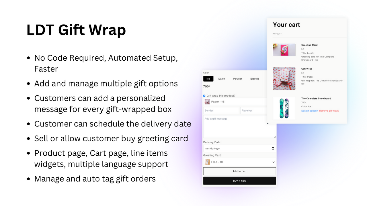 LDT: Gift Wrap, Custom Option Screenshot