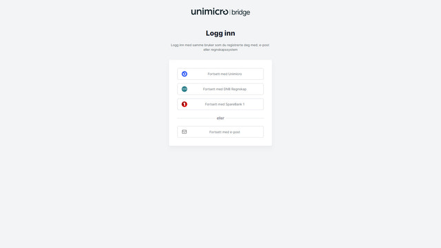 Unimicro Bridge - Log in