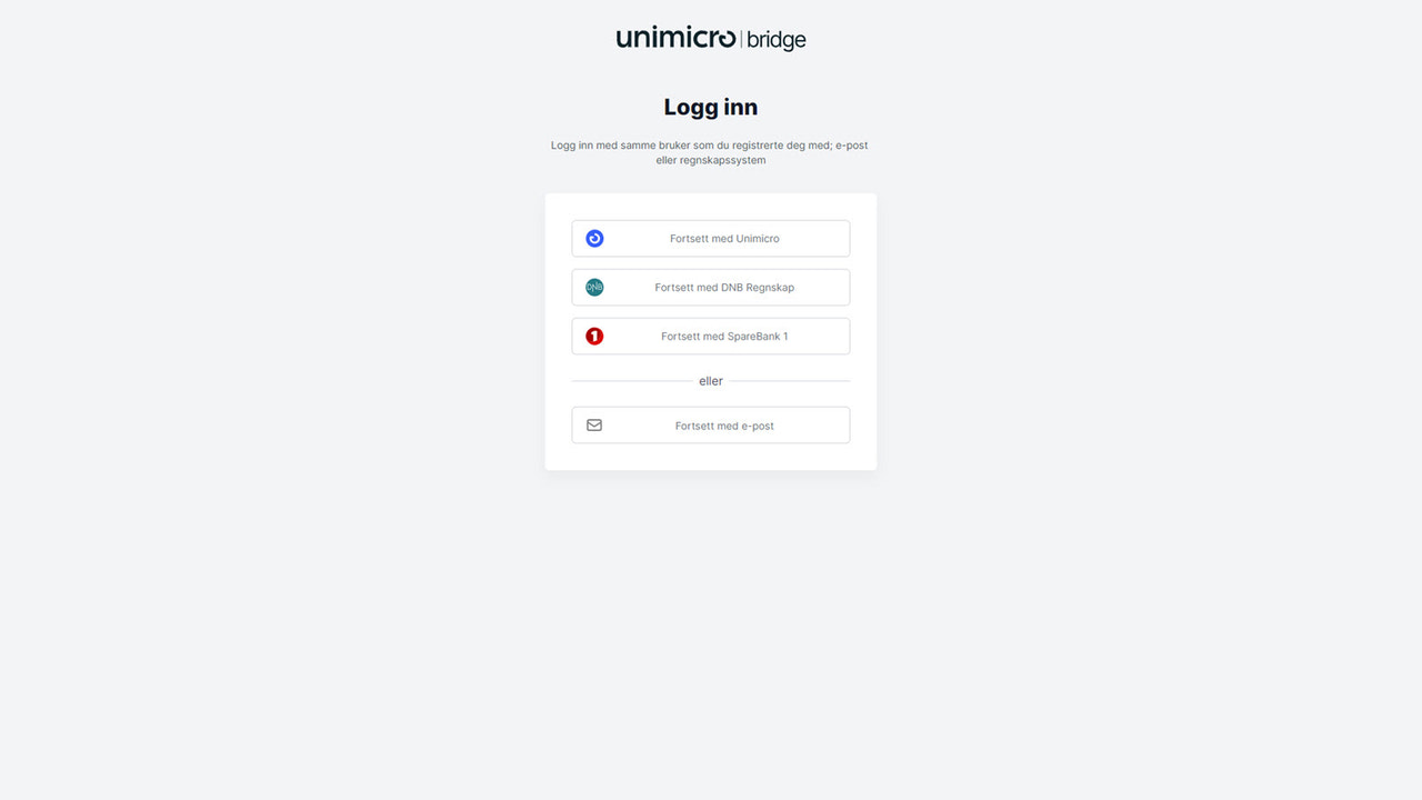 Unimicro Bridge - Log in