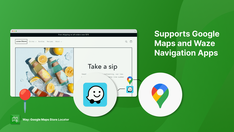 Way: Google Maps Store Locator Screenshot