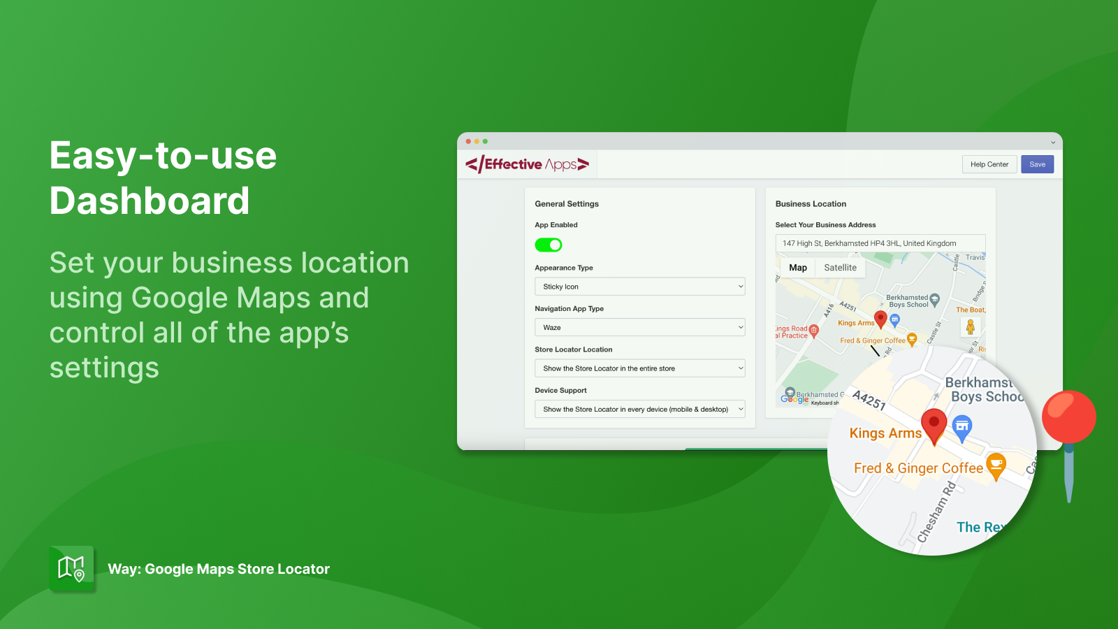Way: Google Maps Store Locator Screenshot