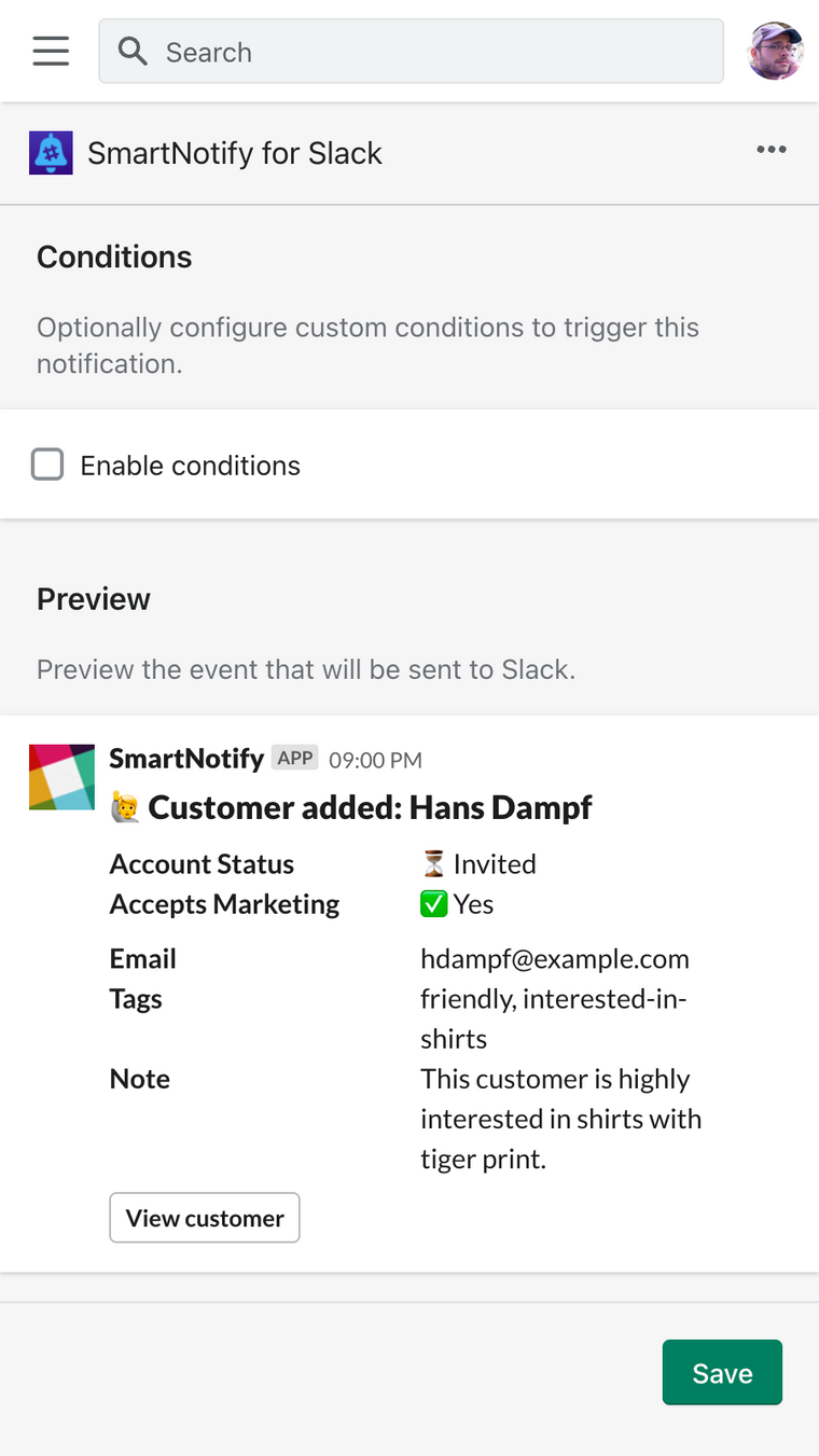 SmartNotify for Slack Screenshot