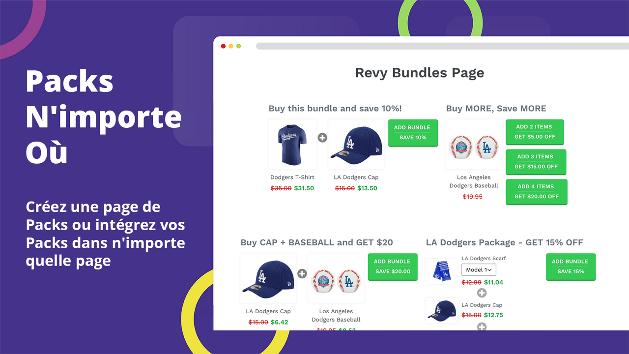 Augmentation vos ventes en proposant des packs avec des remises