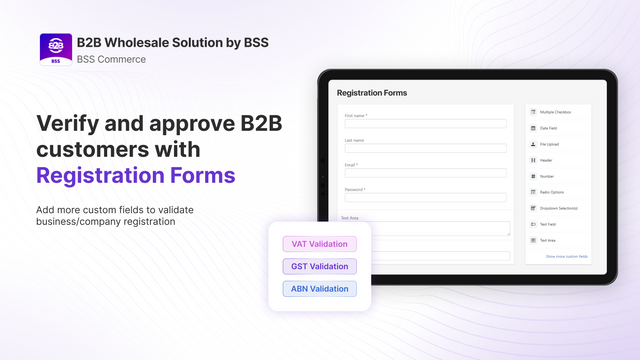Registreringsformular for B2B kunder - Gennemgå før godkendelse