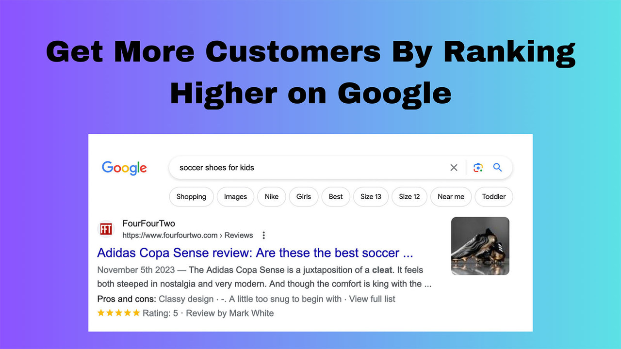 classifique mais alto nos resultados de pesquisa do google get clicked seo shopify app
