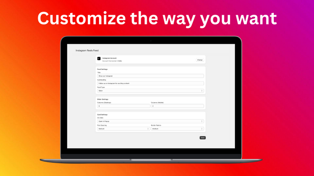 Customize the feed the way you want