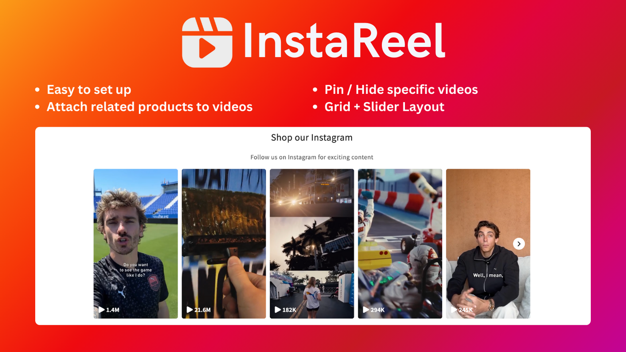 Intégrer un flux de Reels Instagram avec InstaReel