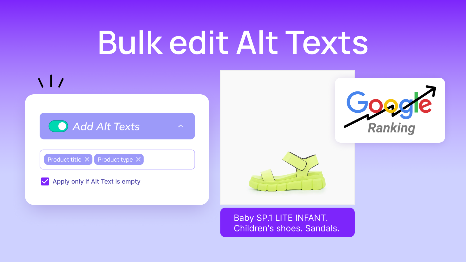 Add "Alt texts" to improve your SEO results and Google ranking