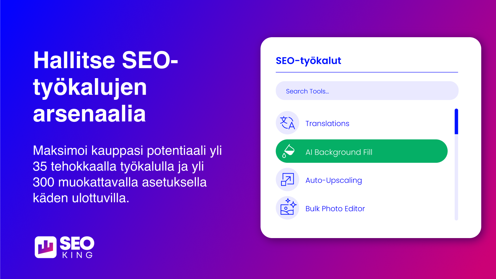 Hallitse SEO-työkalujen arsenaalia