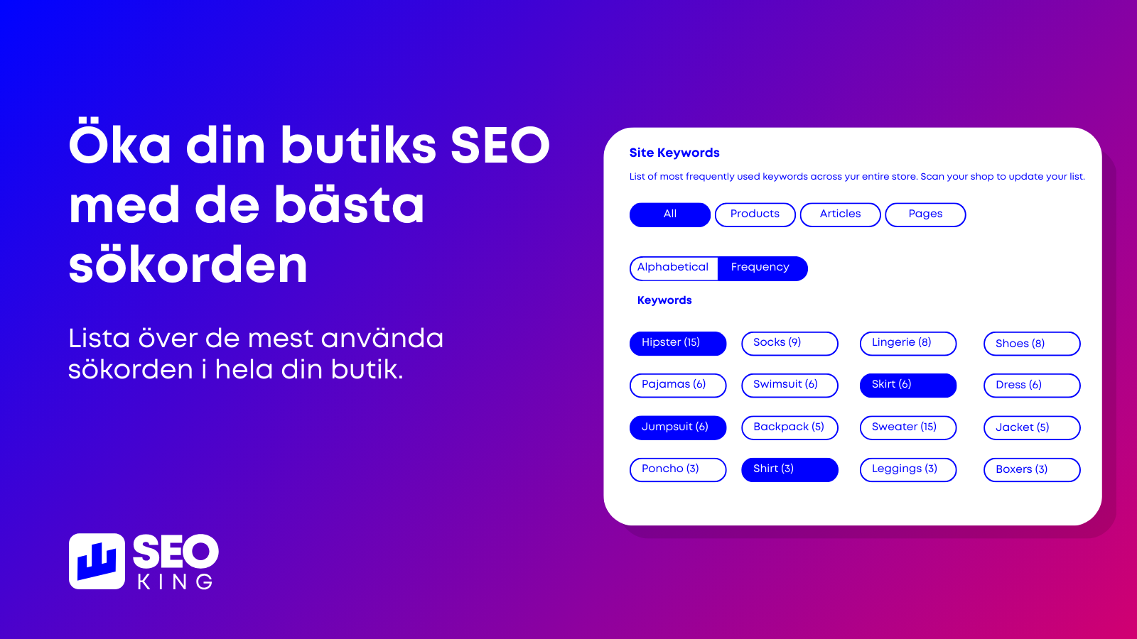 Öka din butiks SEO med de bästa sökorden