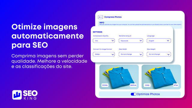 Otimize automaticamente imagens para SEO