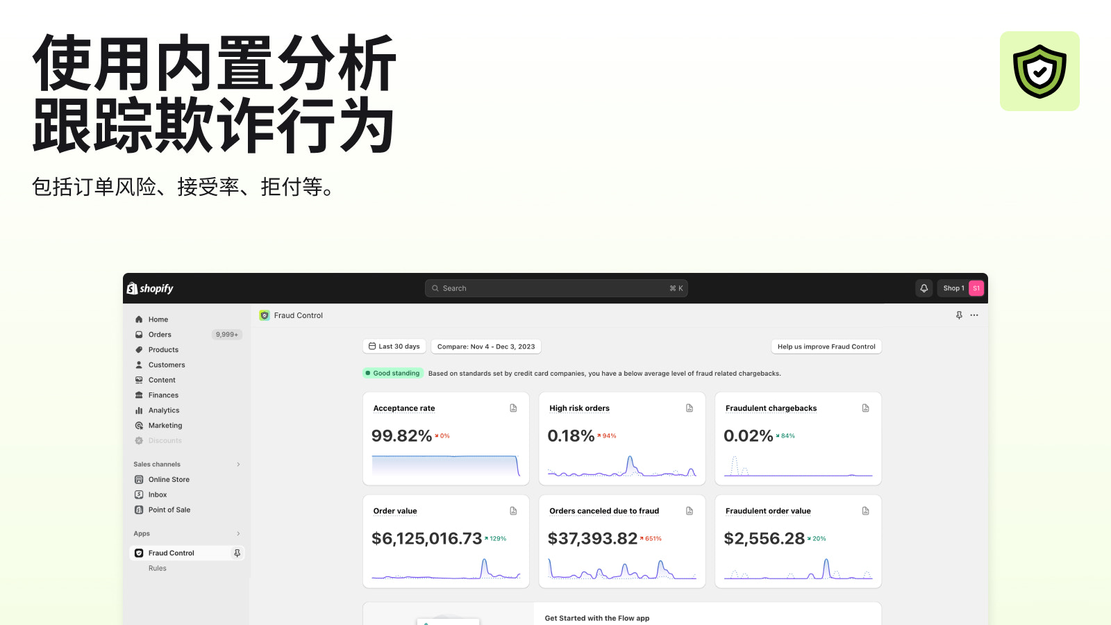 使用内置分析跟踪欺诈行为。