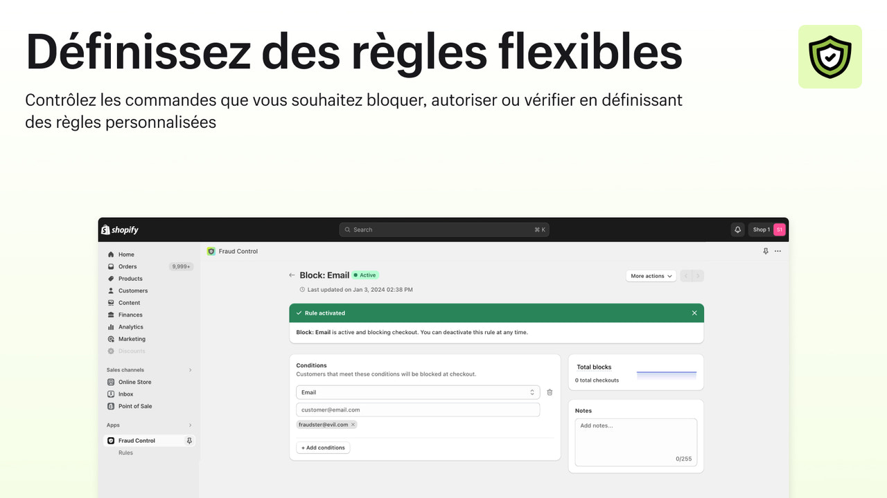 Fixez des règles flexibles et décidez des commandes à autoriser.