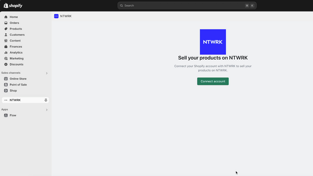 Connect to the NTWRK Seller Platform 