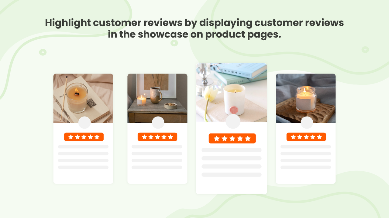 Product reviews on showcase