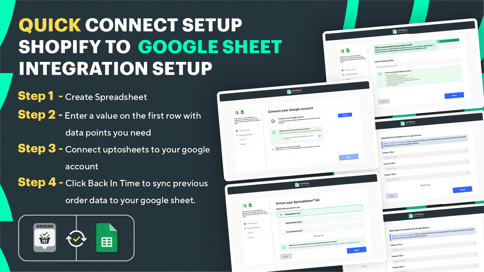 SCHNELLE VERBINDUNGSEINRICHTUNG SHOPIFY ZU GOOGLE SHEET INTEGRATION SETUP