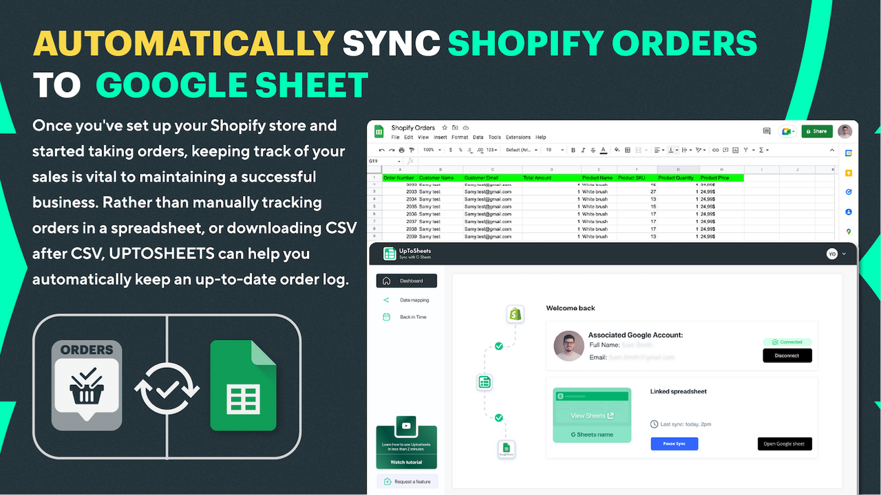 AUTOMATISK SYNKRONISERING AF SHOPIFY ORDRER TIL GOOGLE SHEET