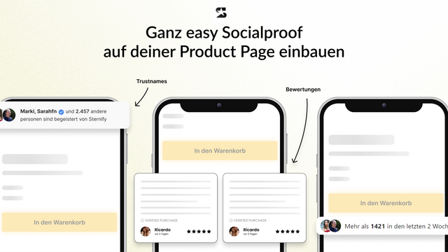 Social Proof Badges und Blöcke