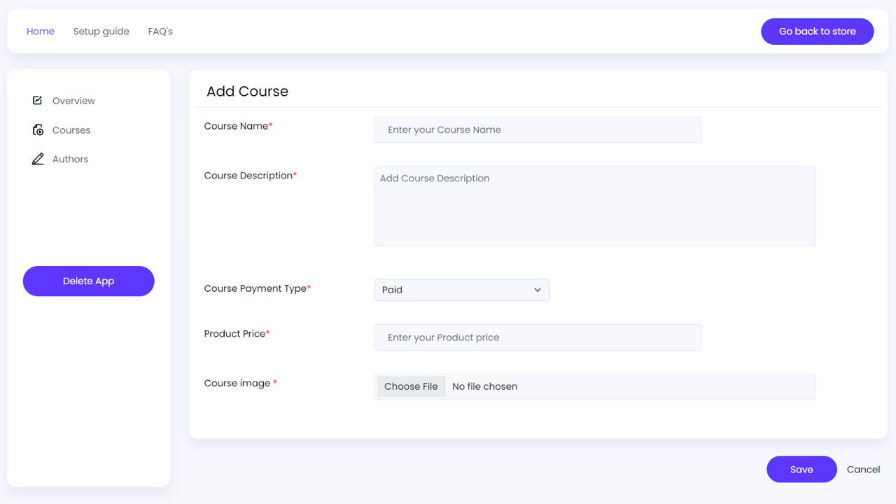 Course Builder - Vendre des cours - Créer des cours - Page d'accueil