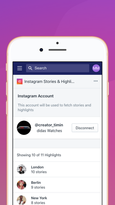 Add Stories & Highlights