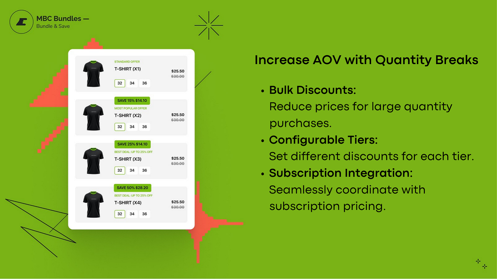 Quantity Breaks Widget aka Volume discount or quantity bundles