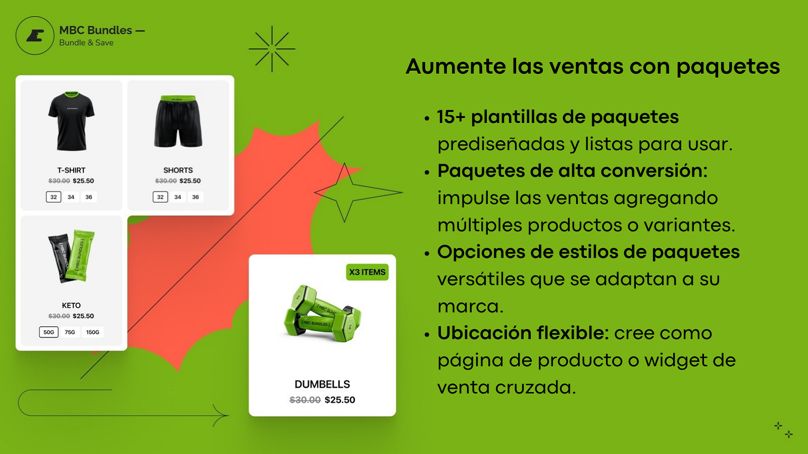 Paquetes de productos: Crea bundles personalizados para aumentar